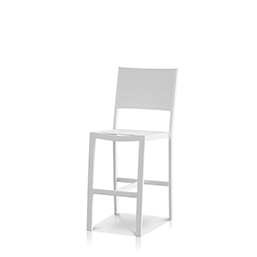 Bar Side Chair Tex White Frame / White Phifertex Sling